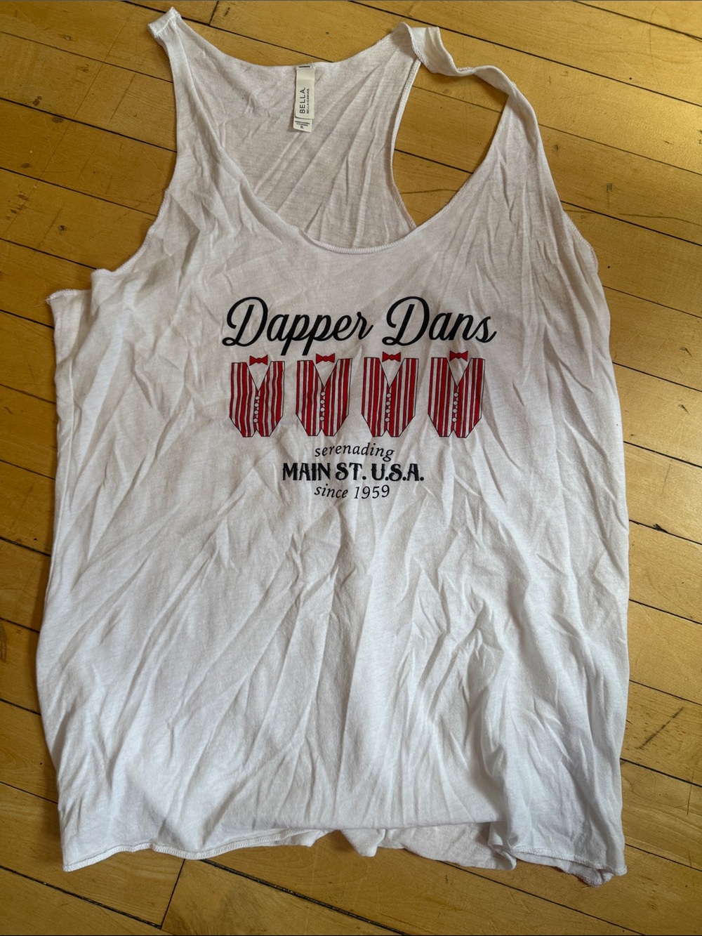 Disney White Tank Top with Red Graphic